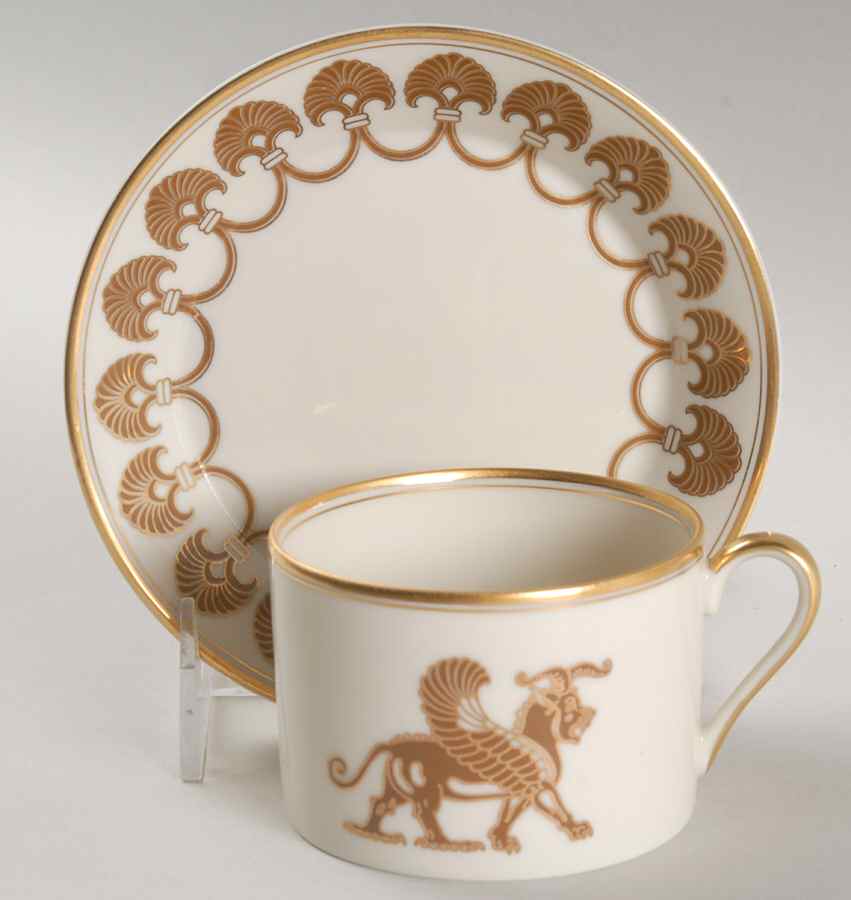 Alexandria Flat Cup & Saucer Set by Fitz & Floyd-1