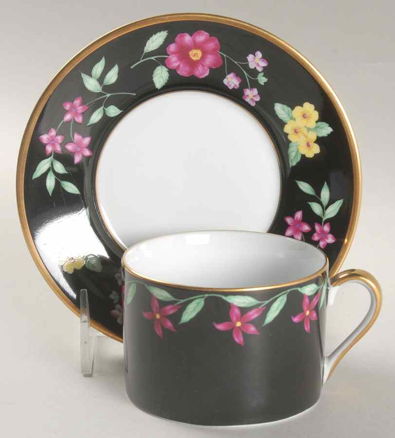 Amboise Flat Cup & Saucer Set by Fitz & Floyd-1