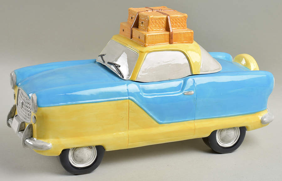 American Roadside Figural Cookie Jar & Lid by Fitz & Floyd-1