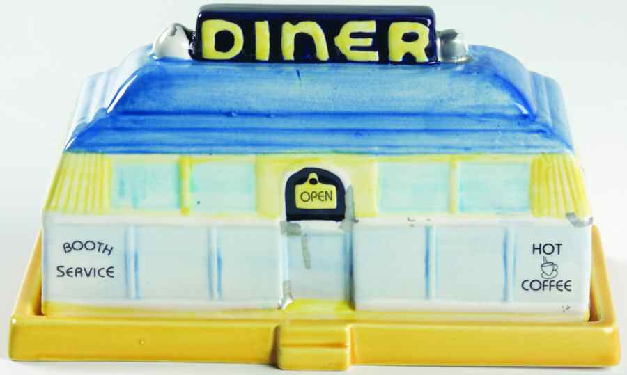 American Roadside 1/4 Pound Figural Covered Butter by Fitz & Floyd-1