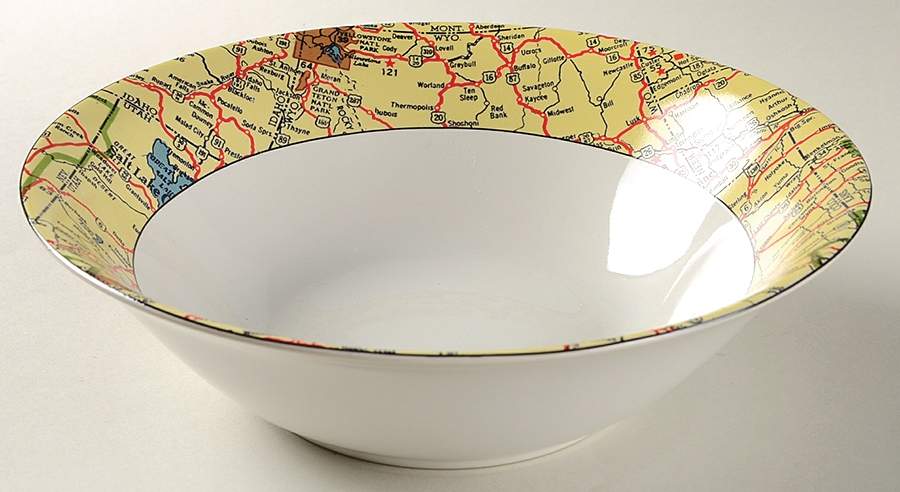 American Roadside 9" Round Vegetable Bowl by Fitz & Floyd-1