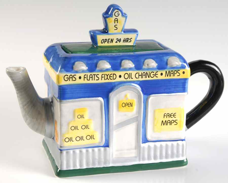 American Roadside Figural Teapot & Lid by Fitz & Floyd-1