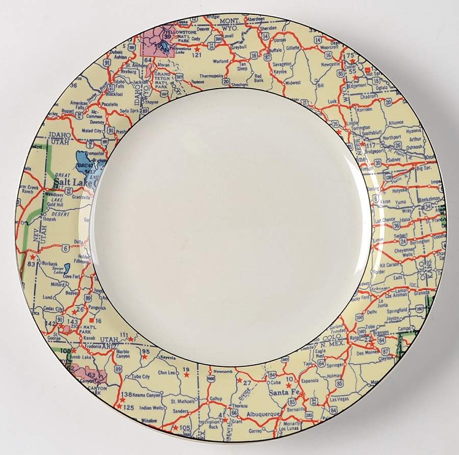 American Roadside Salad Plate by Fitz & Floyd-1