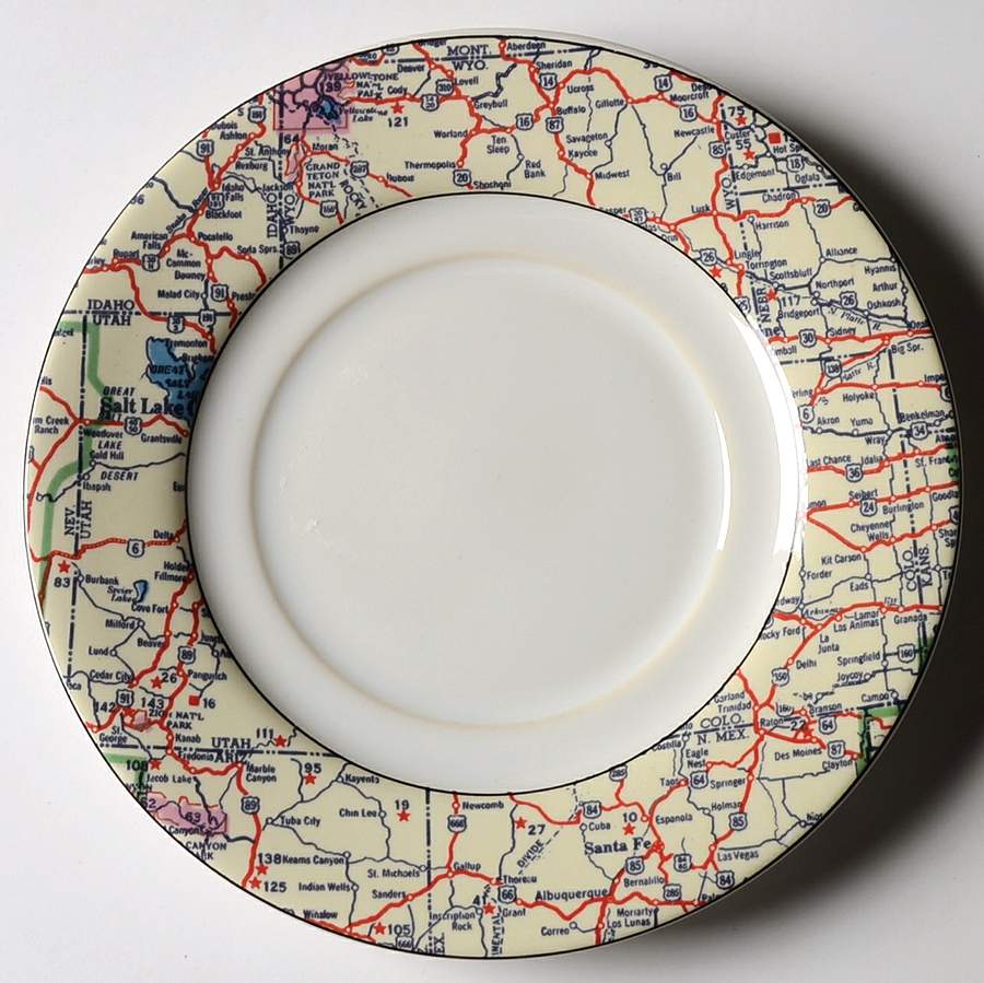 American Roadside Saucer by Fitz & Floyd-1