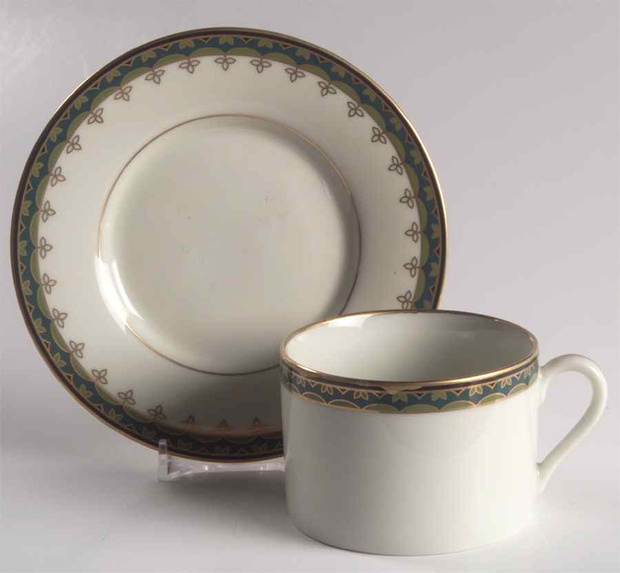 Anniston Flat Cup & Saucer Set by Fitz & Floyd-1