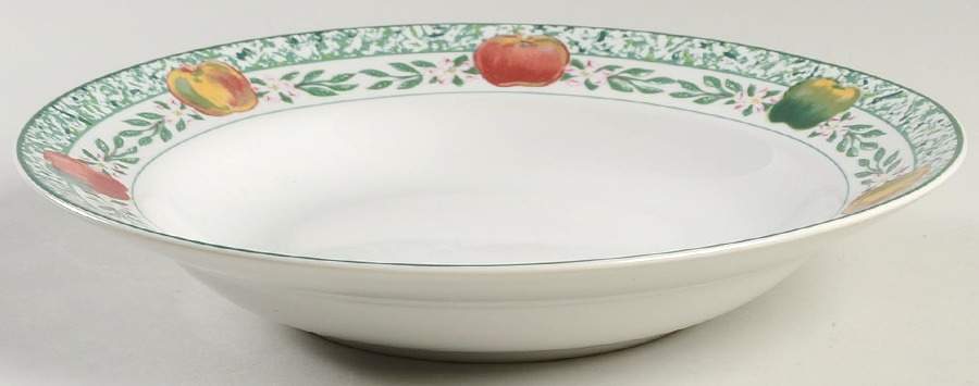 Apple Delight Large Rim Soup Bowl by Fitz & Floyd-1
