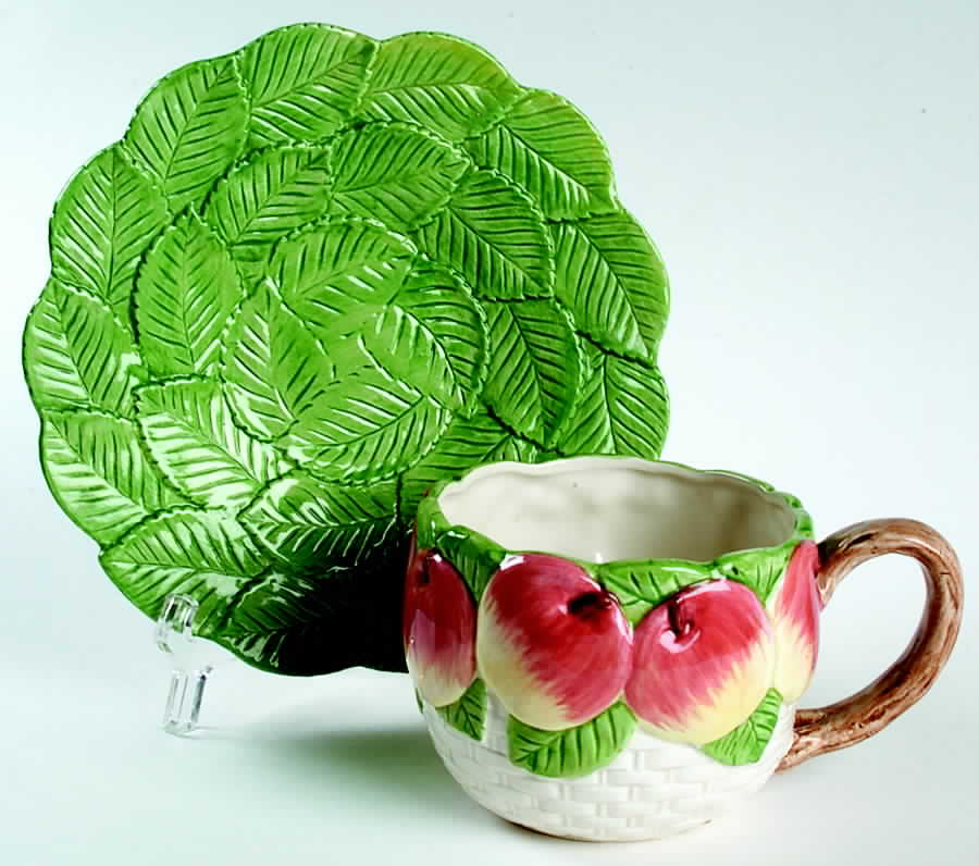 Apples Oversized Cup & Saucer Set by Fitz & Floyd-1