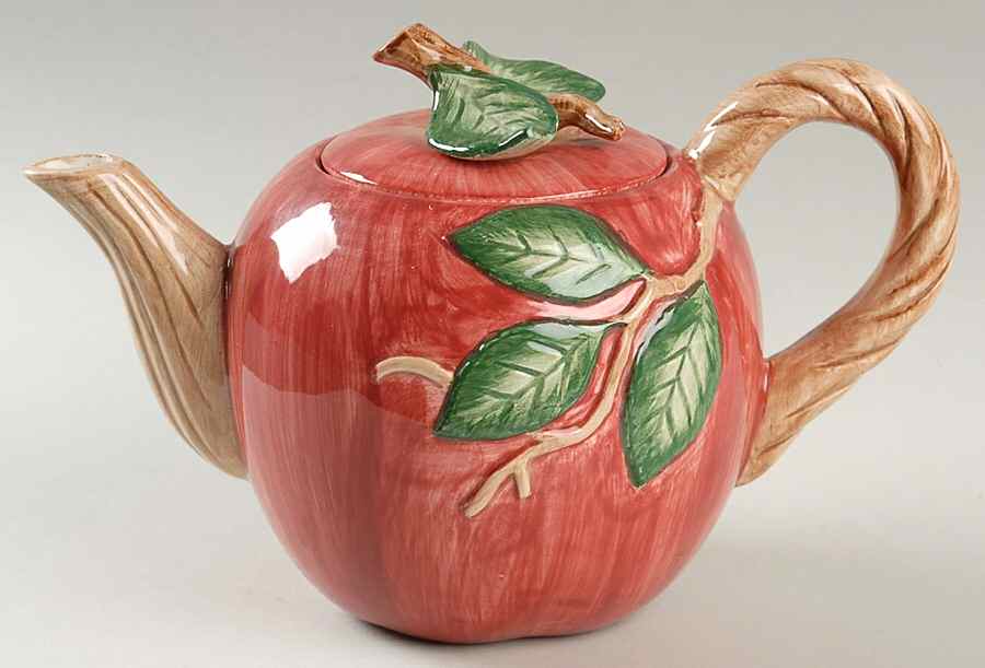Apples Teapot & Lid by Fitz and Floyd-1