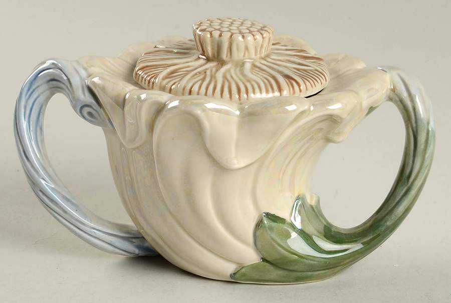 Art Nouveau Sugar Bowl & Lid by Fitz & Floyd-1