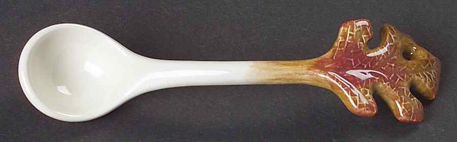 Autumn Bounty All Ceramic Sugar Spoon by Fitz & Floyd-1