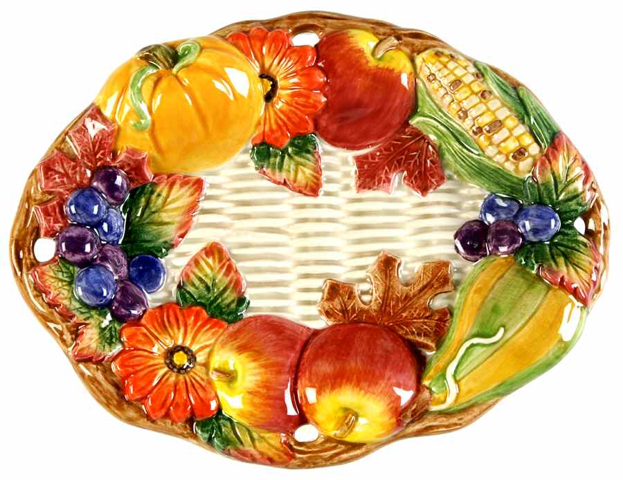 Autumn Bounty Tray for Salt and Pepper Set by Fitz & Floyd-1