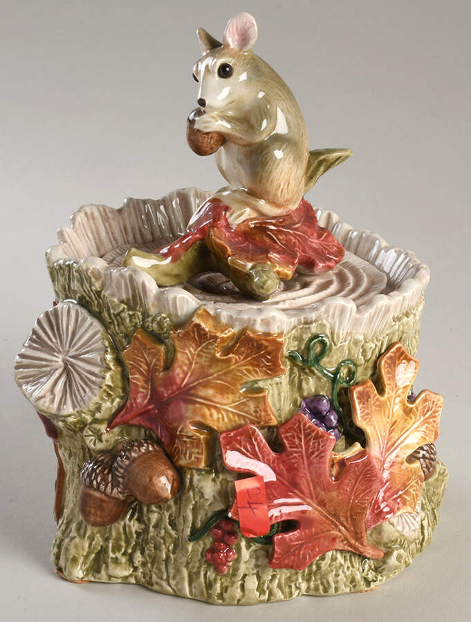Autumn Woods Candy Jar & Lid by Fitz & Floyd-1