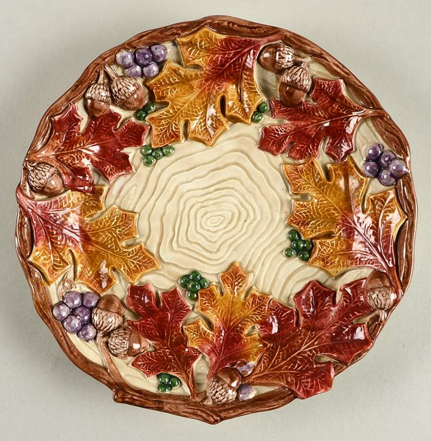 Autumn Woods Canape Plate by Fitz & Floyd-1
