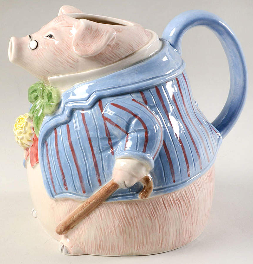 Bacon & Eggs Figural Teapot No Lid by Fitz & Floyd-1