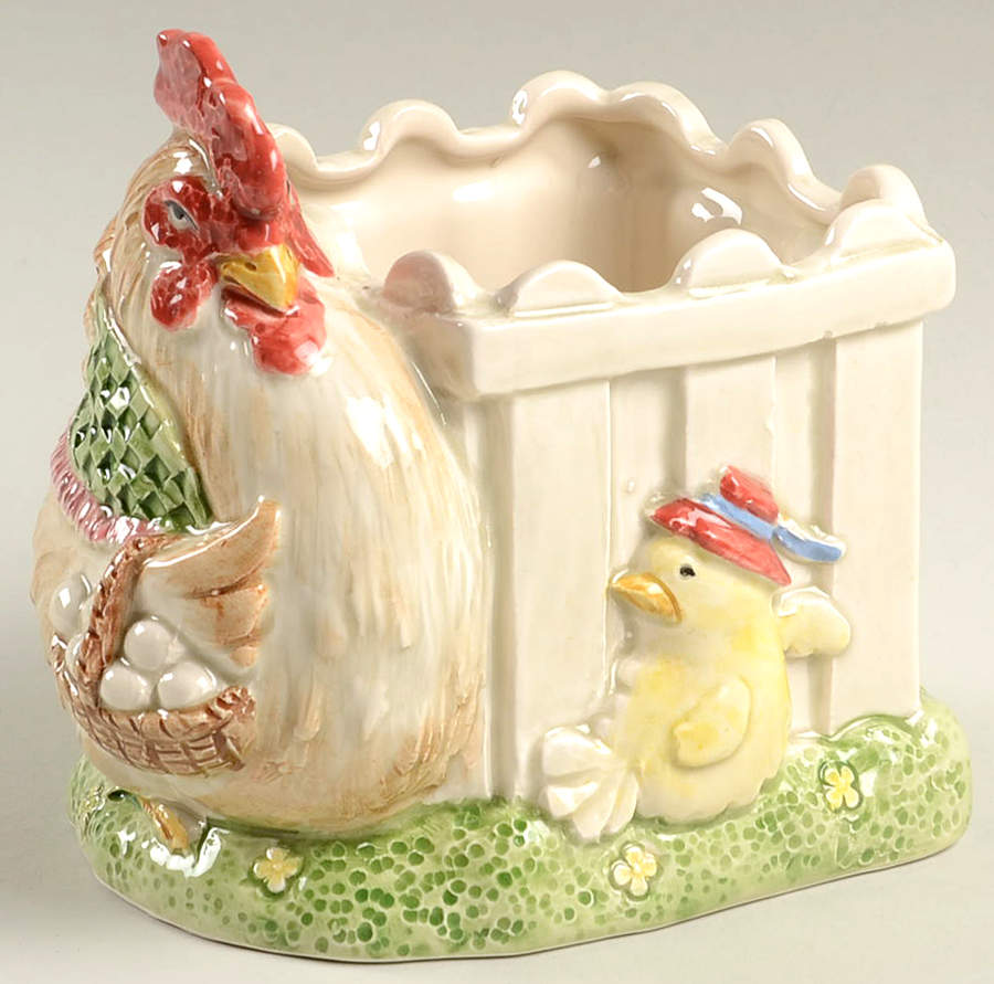 Bacon & Eggs 4" Planter by Fitz and Floyd-1