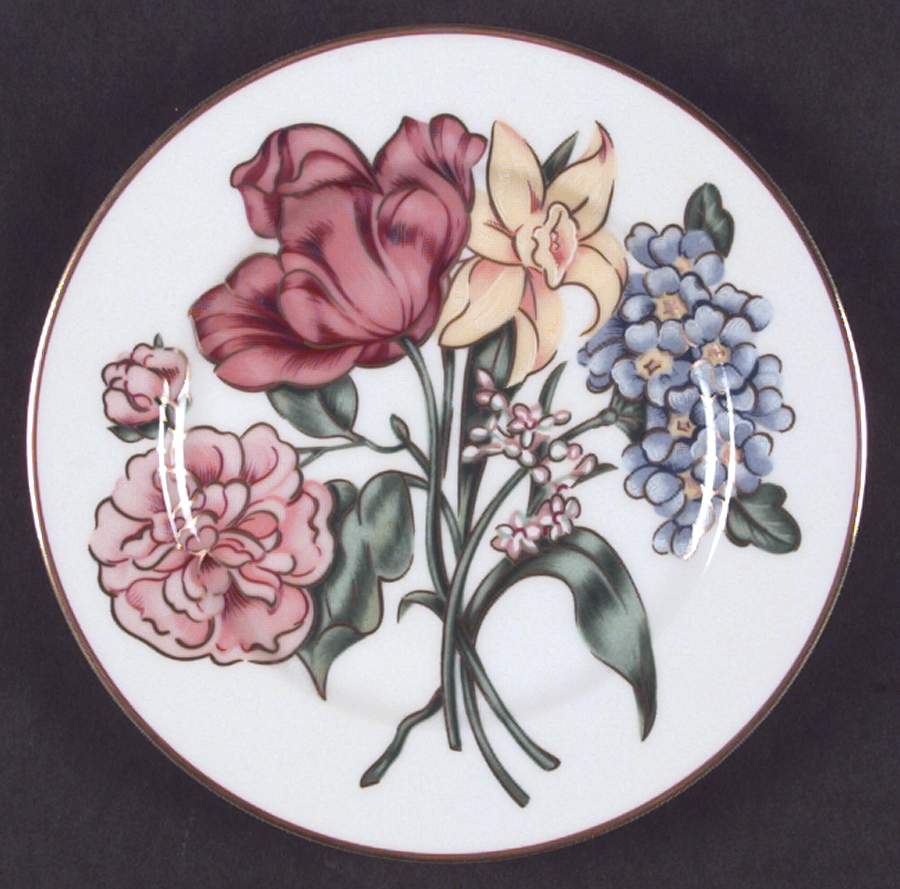 Bariolage Des Fleurs White Accent Salad Plate by Fitz & Floyd-1