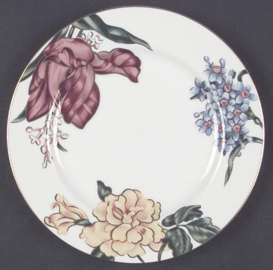 Bariolage Des Fleurs White Salad Plate by Fitz & Floyd-1