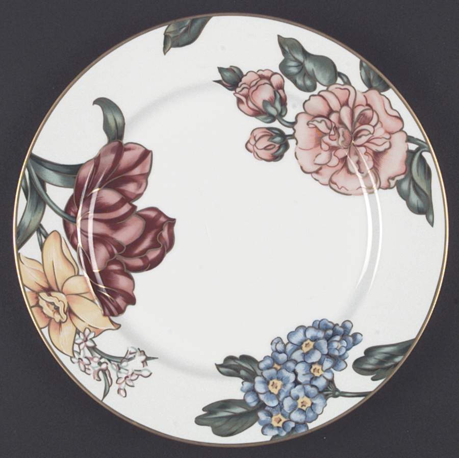 Bariolage Des Fleurs White Dinner Plate by Fitz & Floyd-1
