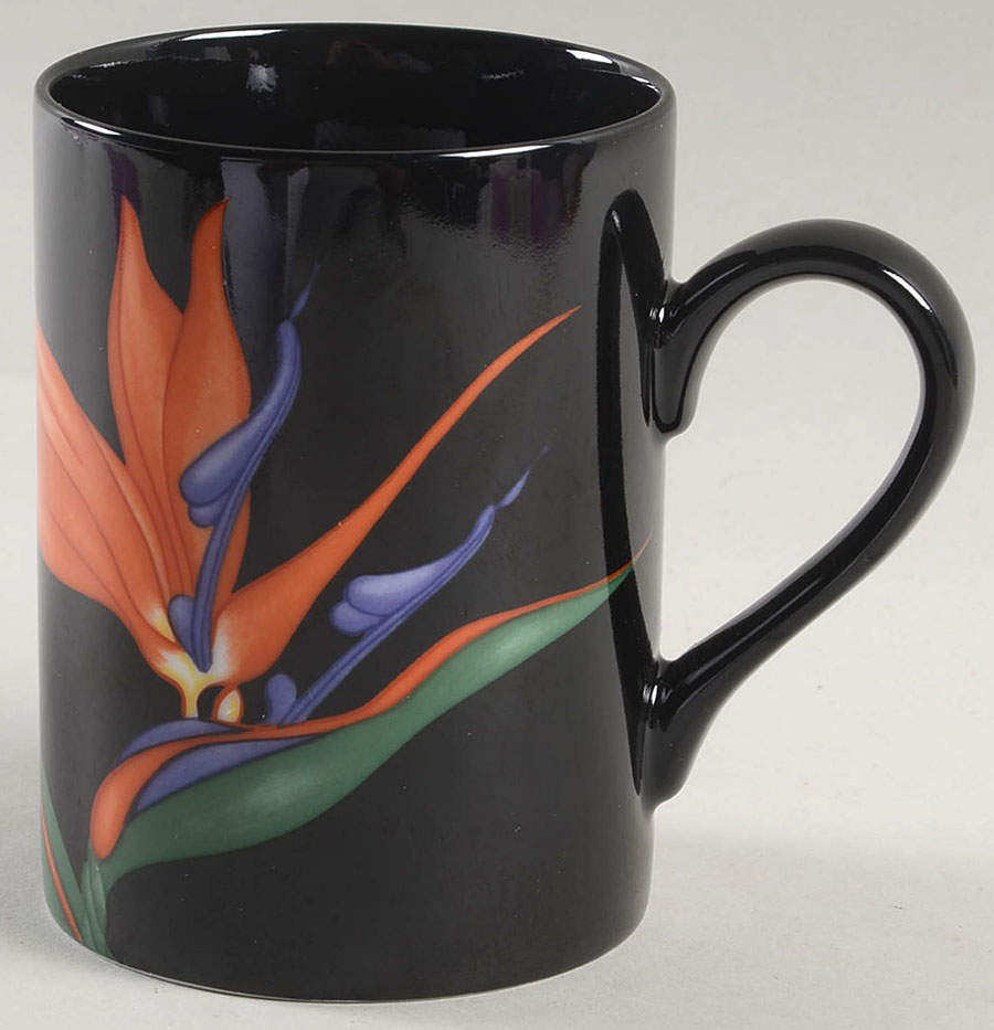 Bird of Paradise (Black Background) Mug by Fitz & Floyd-1
