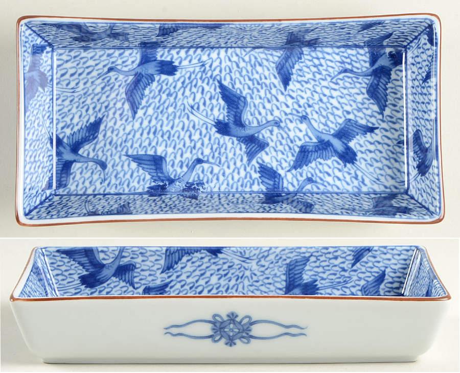 Blue Stork 7" Rectangular Tray by Fitz & Floyd-1