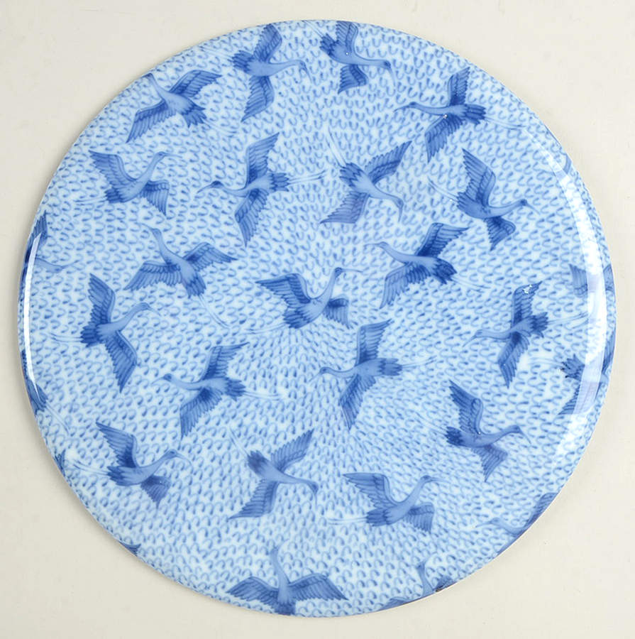 Blue Stork 9" Round Trivet by Fitz & Floyd-1