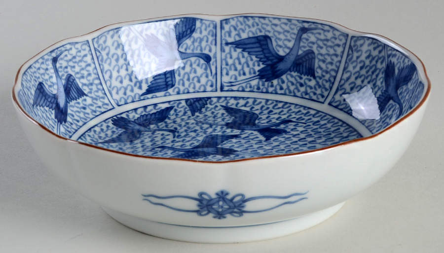 Blue Stork Coupe Cereal Bowl by Fitz & Floyd-1
