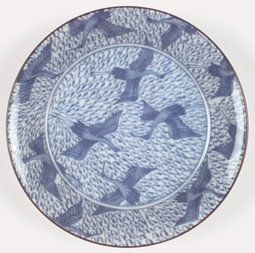 Blue Stork Fruit/Dessert (Sauce) Bowl by Fitz & Floyd-1