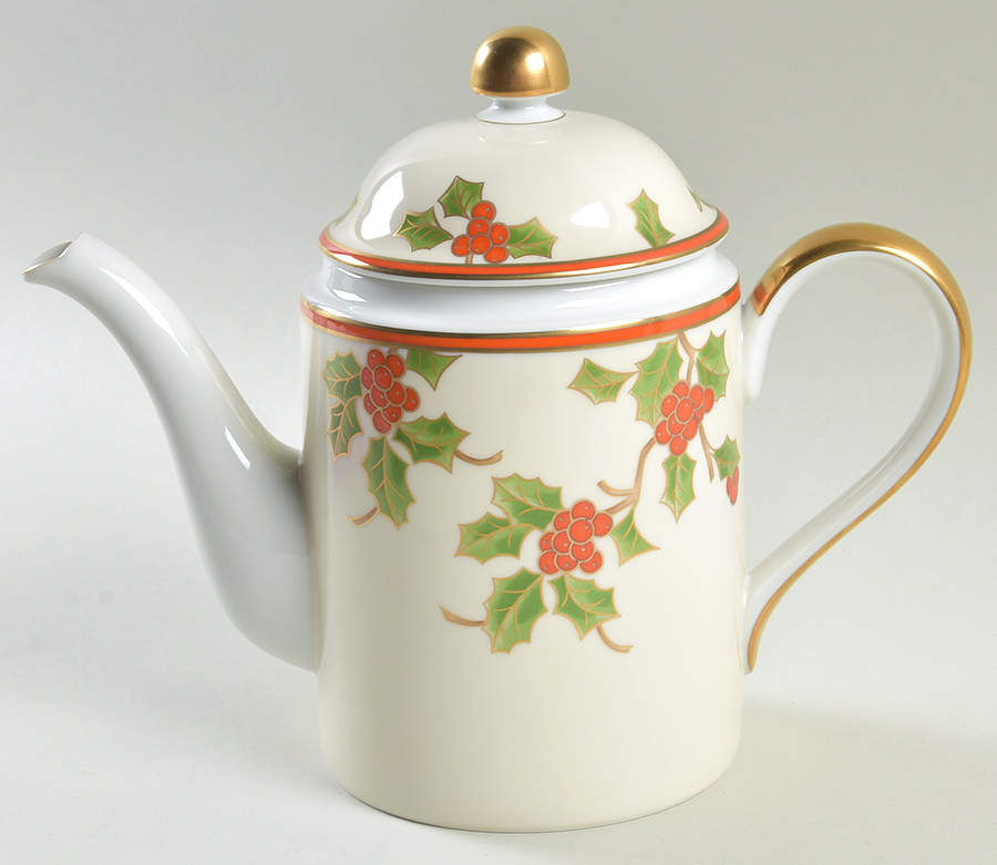 Boughs of Holly Coffee Pot & Lid by Fitz & Floyd-1