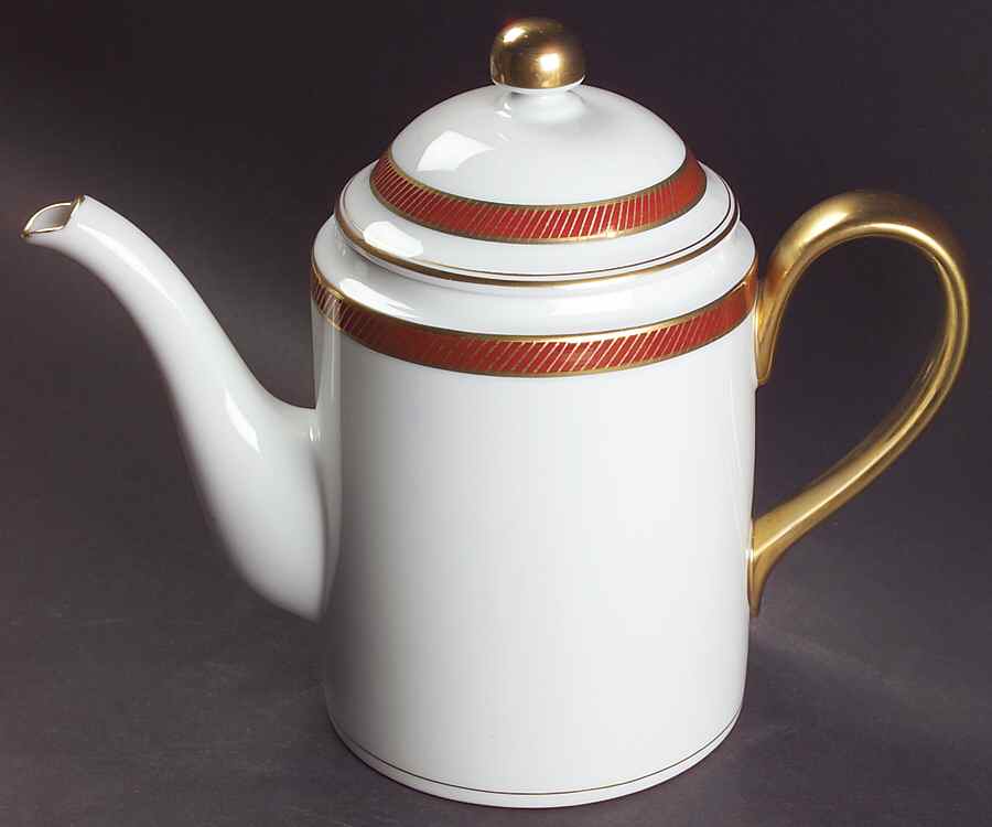 Bordure Rouge Coffee Pot & Lid by Fitz & Floyd-1