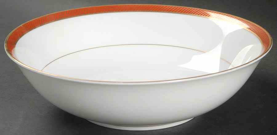 Bordure Rouge 9" Round Vegetable Bowl by Fitz & Floyd-1