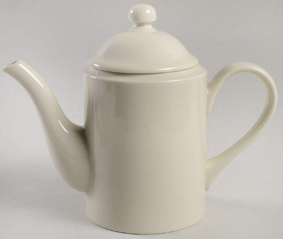 Buff Mini Coffee Pot & Lid by Fitz & Floyd-1