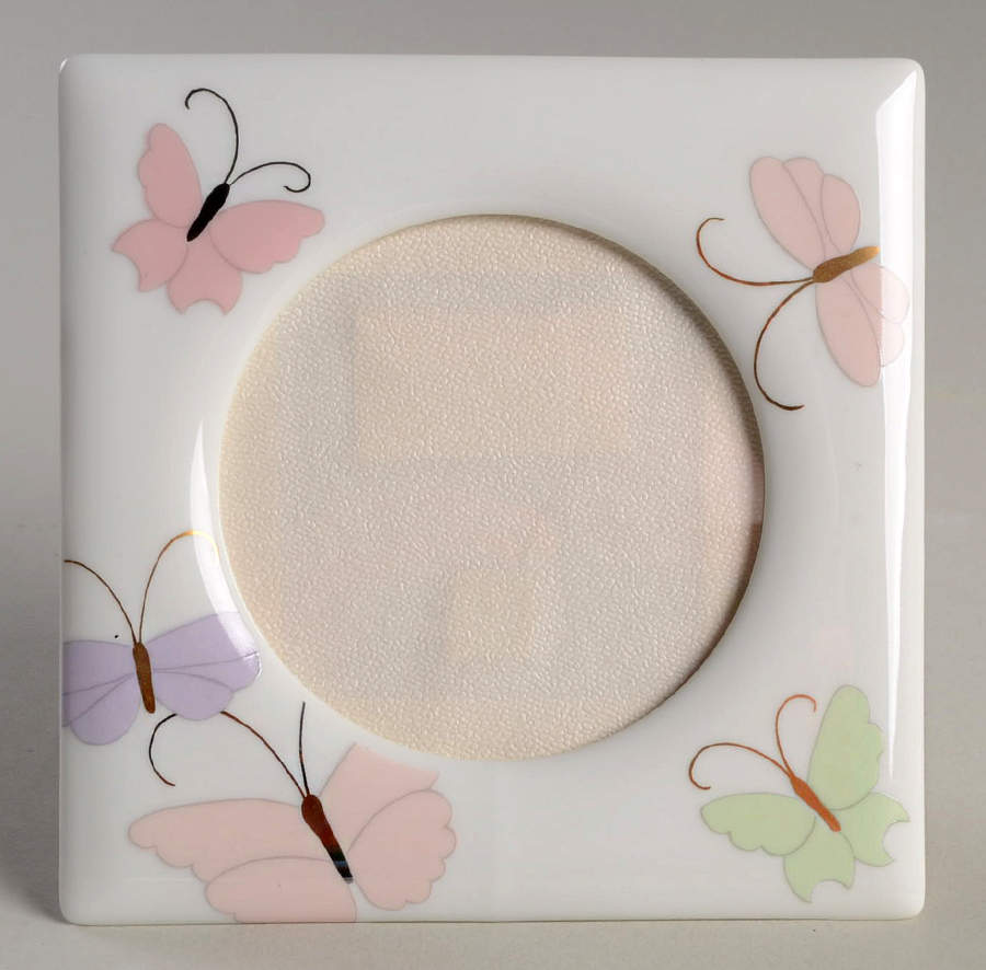 Butterfly Borealis Frame-Holds 3" X 3" by Fitz & Floyd-1