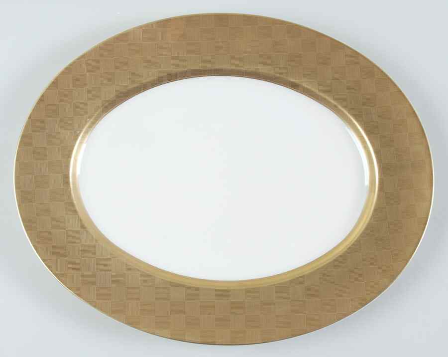 Carre D'Or 14" Oval Serving Platter by Fitz & Floyd-1