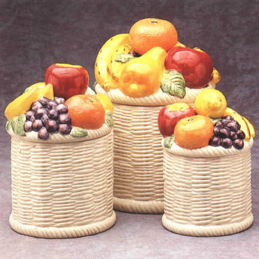 Calypso Fruit (3 Piece) Canister Set (Box Set) by Fitz & Floyd-1