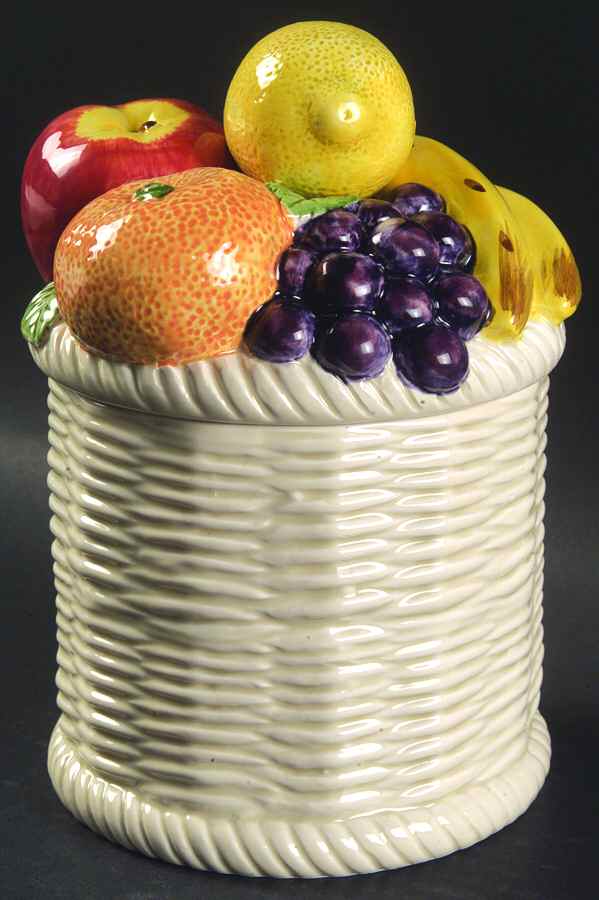 Calypso Fruit Small Canister & Lid by Fitz & Floyd-1
