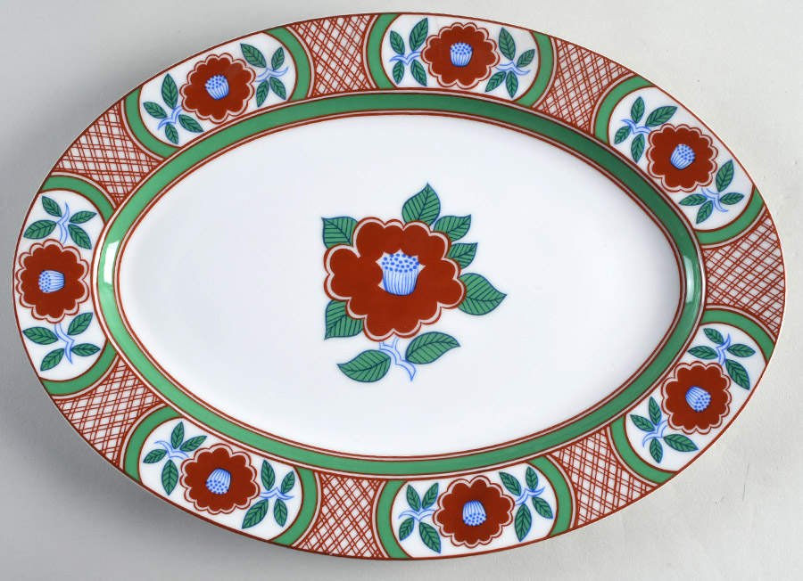Camellia 14" Oval Serving Platter by Fitz & Floyd-1