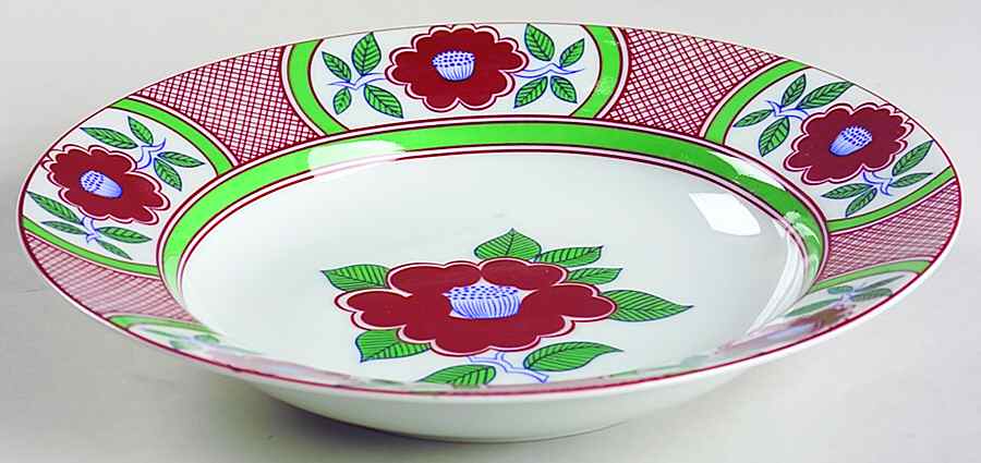 Camellia Large Rim Soup Bowl by Fitz & Floyd-1