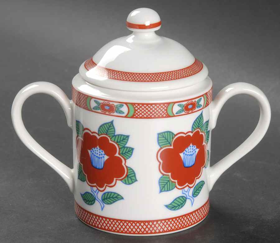 Camellia Sugar Bowl & Lid by Fitz & Floyd-1