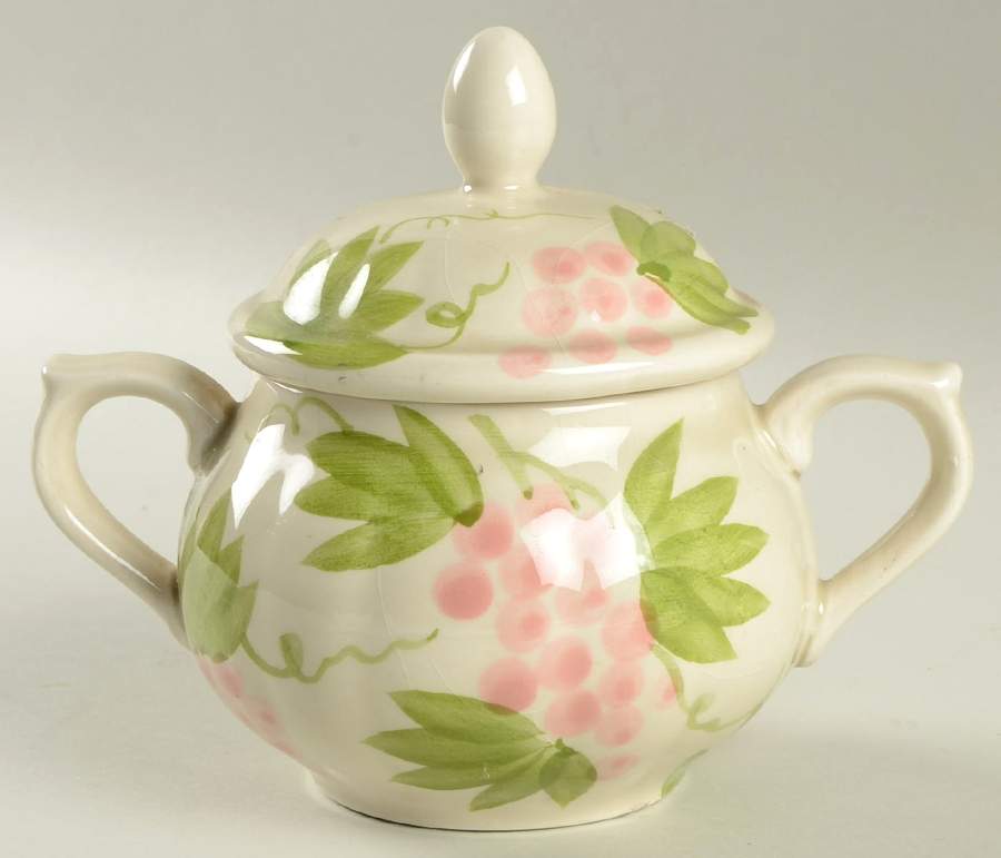 Le Treille Sugar Bowl & Lid by Fitz & Floyd-1