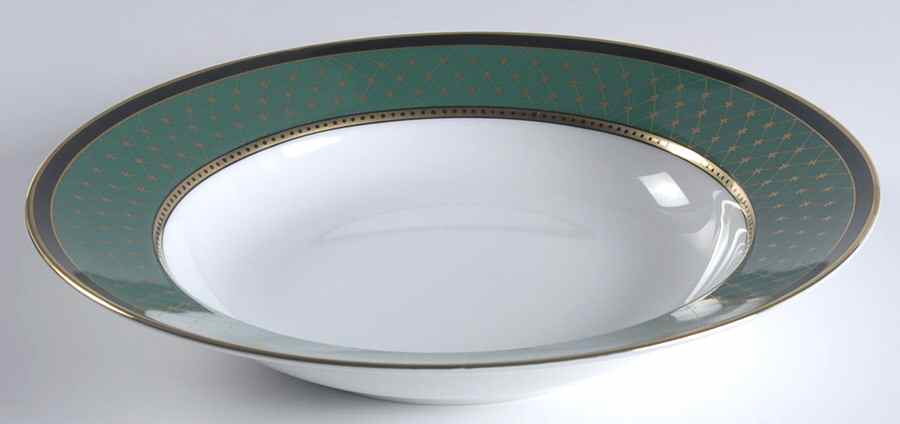 Chaumont Teal Green Large Rim Soup Bowl by Fitz & Floyd-1