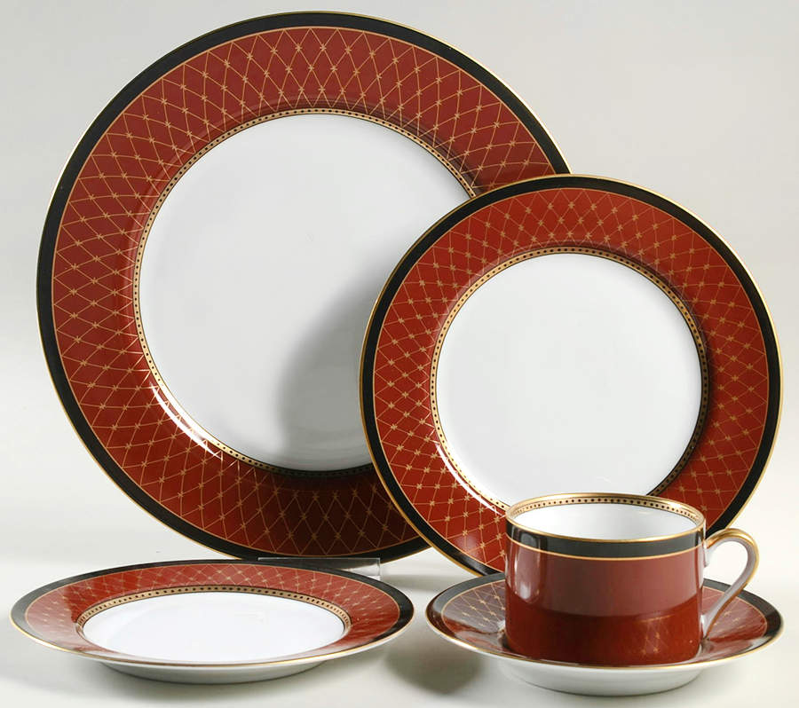 Chaumont Cinnabar 5 Piece Place Setting by Fitz & Floyd-1