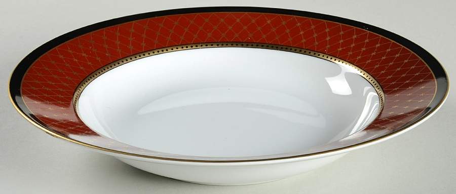 Chaumont Cinnabar Large Rim Soup Bowl by Fitz & Floyd-1