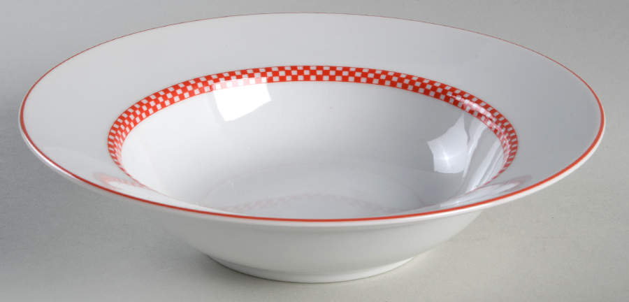 Chequers Rim Soup Bowl by Fitz and Floyd-1