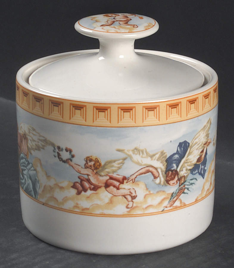 Cherubs Sugar Bowl & Lid by Fitz & Floyd-1