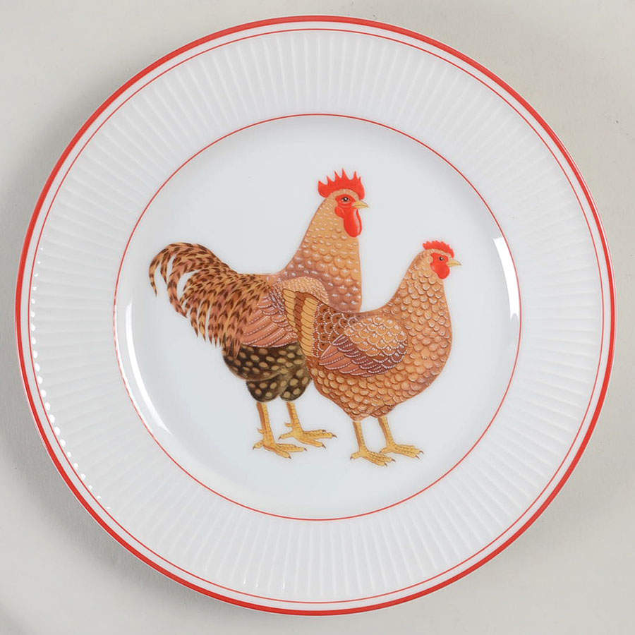 Chicken Fricassee Salad Plate by Fitz & Floyd-1