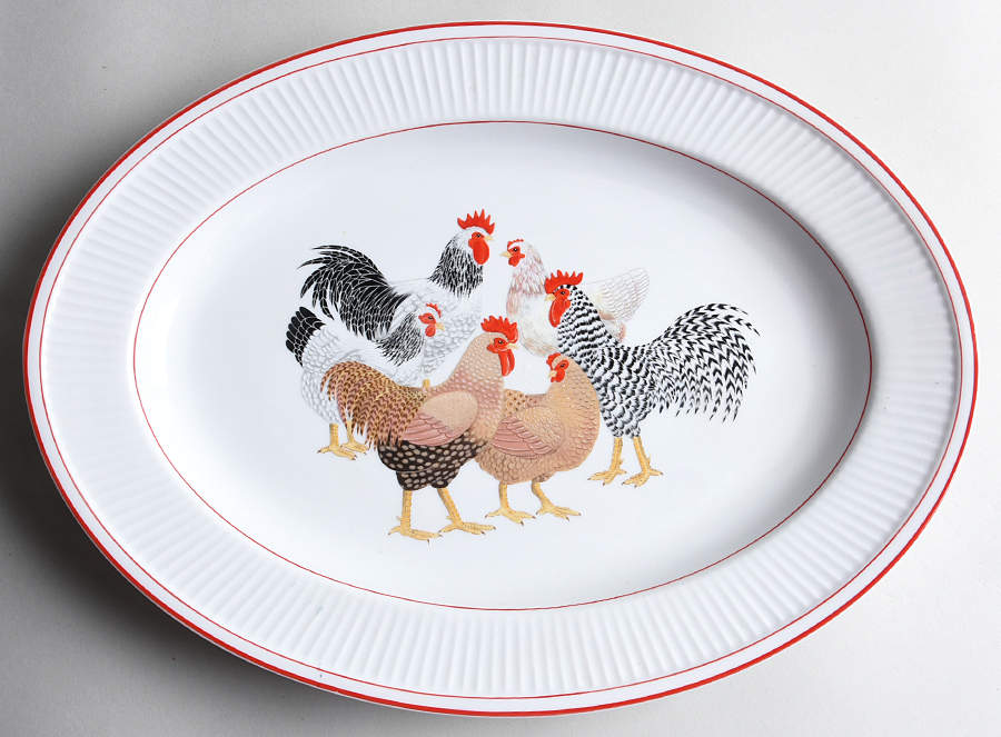 Chicken Fricassee 14" Oval Serving Platter by Fitz & Floyd-1