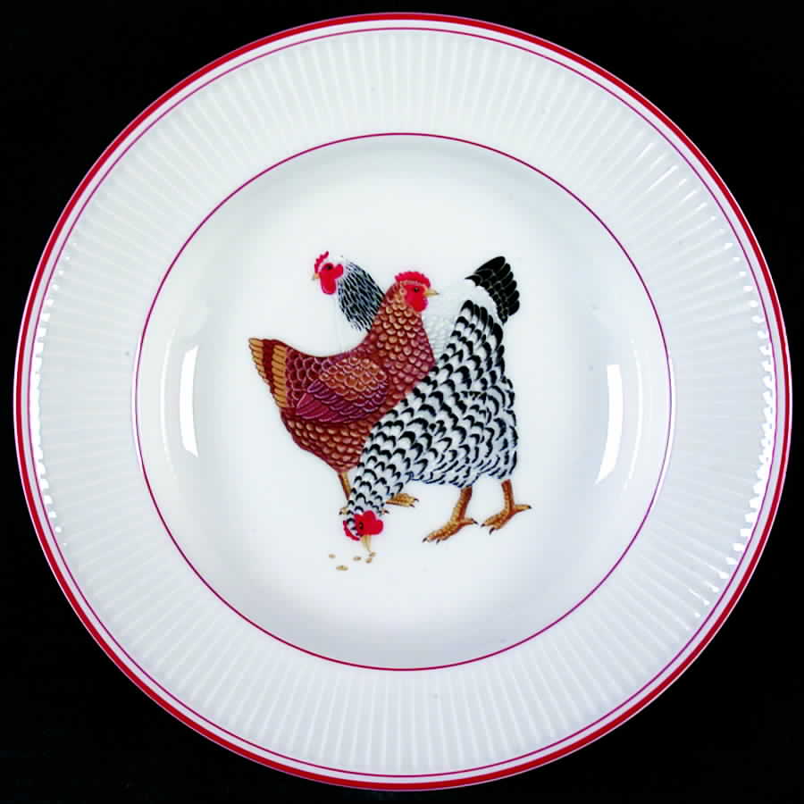 Chicken Fricassee Rim Soup Bowl by Fitz & Floyd-1