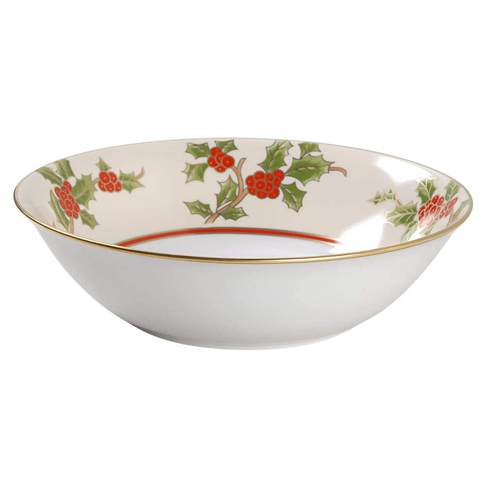 Christmas Holly 9" Round Vegetable Bowl by Fitz & Floyd-1