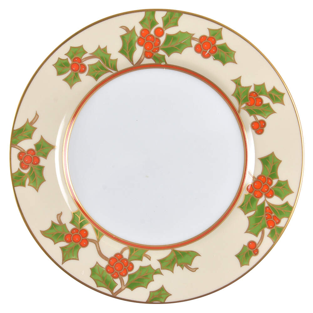 Christmas Holly Salad Plate by Fitz & Floyd-1