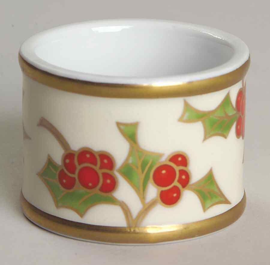 Christmas Holly Napkin Ring by Fitz & Floyd-1